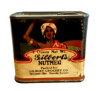 Antique Vintage Gilbert s Nutmeg Tin Portsmouth Ohio Maysville Kentucky Rare