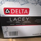 Delta Lacey Matte Black 1-handle Handheld 6-in Square Bathtub And Shower Faucet