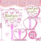 50 Pcs Pink Bow Hand Fans Bulk Coquette Party Favors For Guests