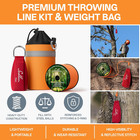 Arborist Throw Line Kit - Ultra Slick 166ft Rope With 15oz Weight Throw Bag Low 