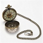 Vintage Mechanical Black Steampunk Skeleton Pocket Watch With Chain For Men