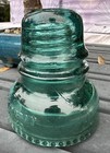 Hemingray 40 Insulator Aqua Teal Round Drip Points Patent May 2 1893 Marking