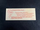 Vintage 1972 Disneyland Magic Kingdom Club Member Christmas Admission Ticket