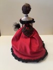 Miniature Dollhouse 1 12 Scale Handmade Porcelain Doll Red And Black Dress