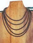 Pre-order Navajo Pearls Necklace     4mm Beaded Necklace     925 Sterling Silver