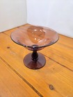 Antique Vintage Hand Blown Amethyst Purple Glass Compote Sherbet Dessert Bowl