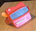 Vtg 1983 3d View-master Red Reel Viewer Orange Handle Viewmaster Made In The Usa