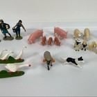 Vintage Britains Plastic Farm Collectible Family Figure And Farm Animals Bundle