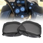 Black Replacement Front Fairing Speakers Grilles For Harley Road Glide 1998-2013