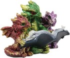 Ebros Metallic Three Bookworms Baby Dragons Reading Wyrmlings Figurine 3 25 h