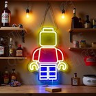 16 x11  Classic Lego Man Led Neon Sign With Dimmer Usb Powered Light Game Df