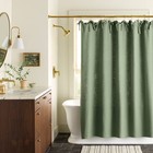 Ribbon Tie Shower Curtain Green - Hearth   Hand With Magnolia