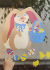 Easter Window Clings Floppy Cottontail Vintage Stik-ees  13    Bunny W  Basket New