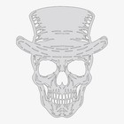 Top Hat Skull - Reusable Airbrush Stencil Template