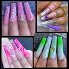 240pc Gel X Nail Tips Clear Fake Nails Extra Long Coffin Nail Tips Xl Coffin