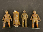 4-vintage Barclay Manoil Lead Military Toy Soldier Figures Lot Ww1 1930   s 40   s