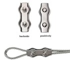 20 Pcs Stainless Steel Duplex Wire Rope Cable Clamp wire Rope Clamp 5 32 In  M4 