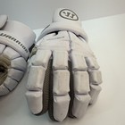 Warrior Burn Lacrosse Gloves Large White gray orange Padded Adjustable Cuff