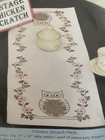 Jack Dempsey Stamped Embroidery Cross Stitch Table Runner Scarf Owls 15   x42   