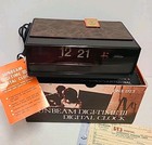 Vintage Sunbeam Dt-3 Electric Flip Alarm Clock Japan Tested works W box Nice