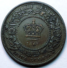 Beautiful  Old Canadian Coins 1861 Nova Scotia Half Cent Canada 