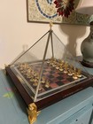 Franklin Mint King Tutankhamun Chess Set 24 Carat Gold- Planted  Glass Plated