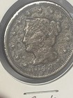 1848 Large Cent Braided Hair Coin Nice Original Condition  Free Shipping