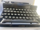 Vtg Remington Rand Model 1 Typewriter C 1933 Blk Enamel Glass Keys Working Mint 