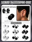 Fibo Steel 9 Pairs Fake Gauge Earrings For Men Women Stainless Steel Stud Earrin