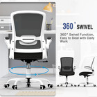 Office Chair  Ergonomic Desk Chair With Adjustable Lumbar Support  High Back Mes