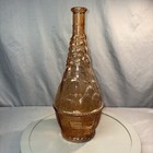 Vtg Mcm Empoli Salmon Pink Fruit Basket 14 Inch Genie Bottle Decanter No Lid