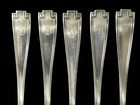Gorham Sterling Silver Etruscan Flatware - 7  Dinner Forks - Lot Of 5 -mono  d