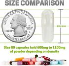 Size 00 Clear Red Separated Empty Vegan Pill Capsules Kosher Vegetarian Caps