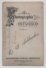 Antique Cdv Circa J  S  Schlauch Baby In White Lace Dress New Holland Pa