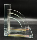 Max Studio Home Crystal Rainbow Bookend Modern Iridescent Glass Arc Sculpture
