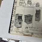 Original Factory  Arcade Video Game Manual Ms Pac-man Midway Pacman