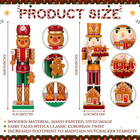 Soaoo 2 Pcs Christmas Nutcracker Ornament 14   Wooden Nutcracker Figures Trad   