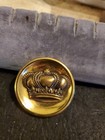 Antique Brass Coat Button Crown  3d