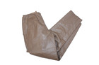 Vintage 80s Leather Pants Beige Pleated Tapered Slim Lined Unbranded Tan Size 25