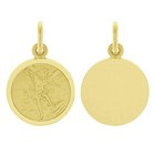 Italian 14k Yellow Gold Saint Michael Medal Charm Pendant 23 5mm X 15mm 2 2grams