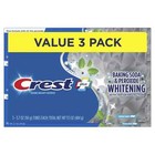 Crest Plus Baking Soda Peroxide Teeth Whitening Toothpaste Mint  5 7 Oz 3 Pack