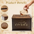 Rustic Wedding Card Box With Slotted Lid Vintage Greeting Card Holder For Gue   