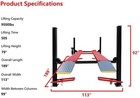 9 500lbs Hydraulic Four Post Car Lift Floor  Auto Truck Hoist 110v For Workshop