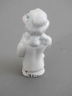 Small Vintage Half Doll Small Bisque Porcelain Japan Pin Cushion Top