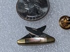 Vintage 2 Blade Abalone Mop  Knife Hat  Lapel  Tie Tack Pin