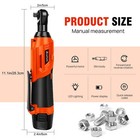 3 8  Cordless Ratchet Wrench Set 120nm 2300rpm Battery Electric Ratchet Driver
