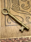 Large Antique Brass Key W Great Patina Skeleton Key Buy3shipfree