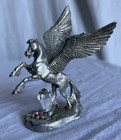 Vintage 1995 Pewter Pegasus Figurine Jeweled Mythical Winged Horse Gallo