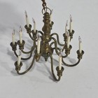 Vintage New Cir-kit Dollhouse Miniatures 12 Arm Grand Chandelier Antiqued Brass