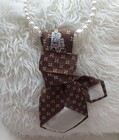 Women s Fashion Accessory Custom Designed Tie Necktie   Accented With Pearls 